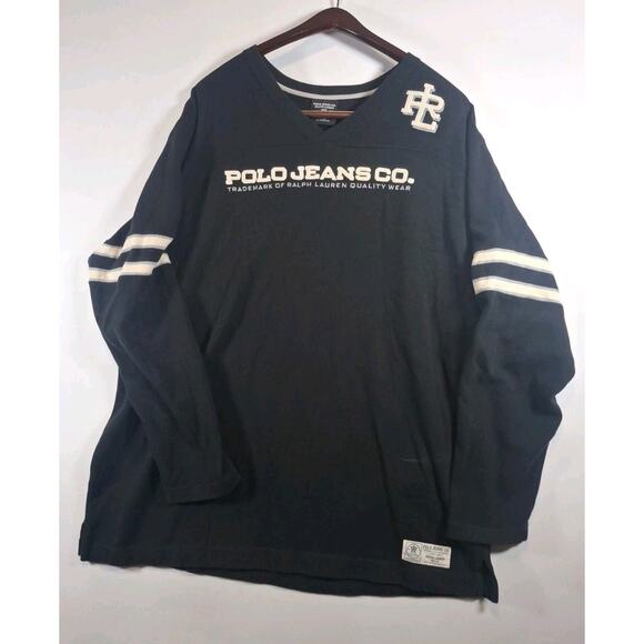 Vintage Polo Ralph Lauren Pullover Sweatshirt Spellout XXL Y2k - Picture 1 of 5